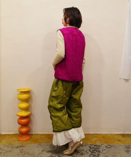 Chine Silk Padding Vest