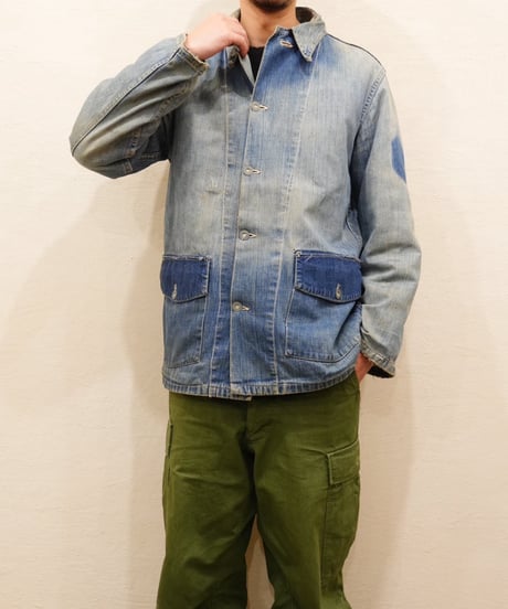 40s WWⅡ U.S.ARMY Denim Coveralls / size 38程度