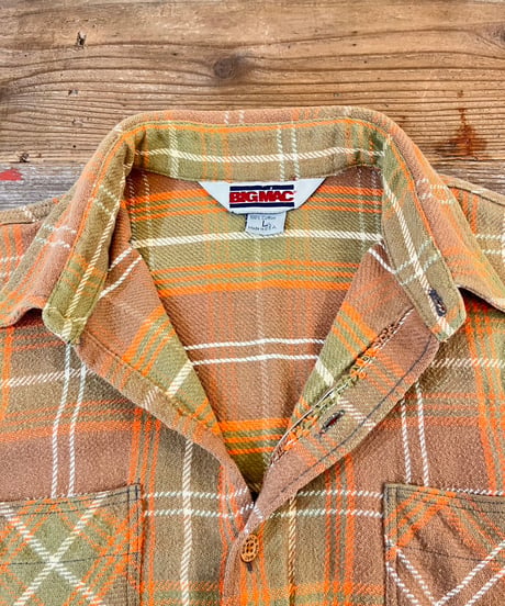 80s 『BIG MAC』 Flannel shirt "Made in USA" / size L