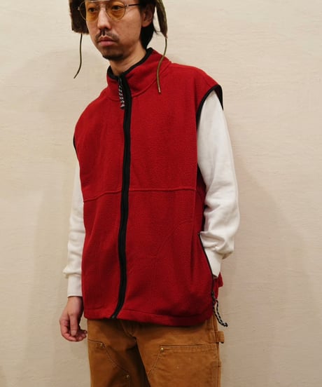 90~00s 『TRADER BAY』 Red Fleece vest