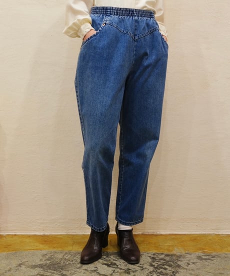 80s-90s Denim Tapered Easy Pants
