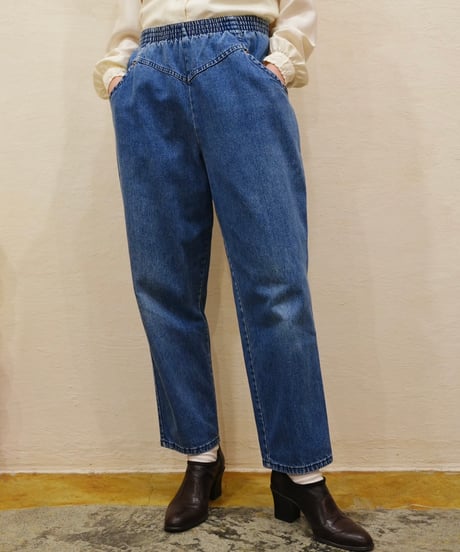 80s-90s Denim Tapered Easy Pants
