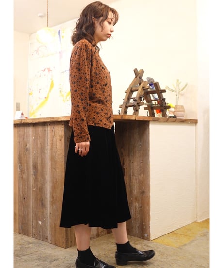 Retro Dot Double Button Blouse