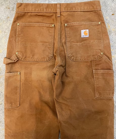 00s 『Carhartt』 ダブルニー ブラウンダックパンツ made in USA / size W31L30