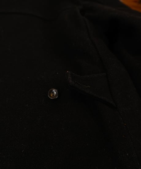 50-60s Black Wool Double zip Pharaoh Jacket