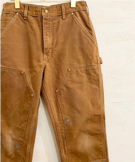 00s 『Carhartt』 ダブルニー ブラウンダックパンツ made in USA / size W31L30