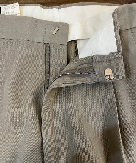 Light beige two-pleat slacks "Made in USA"
