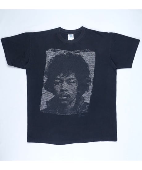 90s “Jimi Hendrix” Typography Portrait Print T-Shirt / size XL