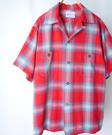 50s “Pilgrim” Cotton Open Collar Shirt | end of