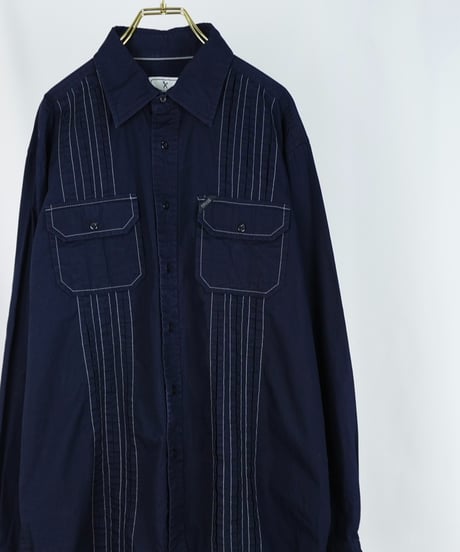 "MARC ECKŌ" pin tuck Stitched shirt / size L