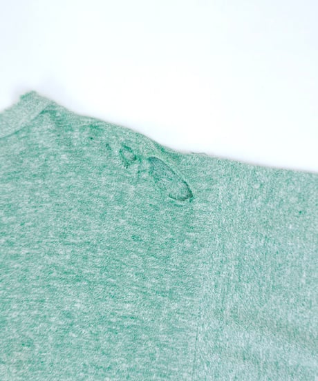 70s "Champion" Heather Green College print T-shirt / size L