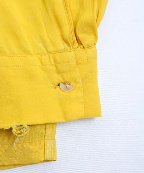 60s "NATIONAL" Rayon embroidered shirt / size L