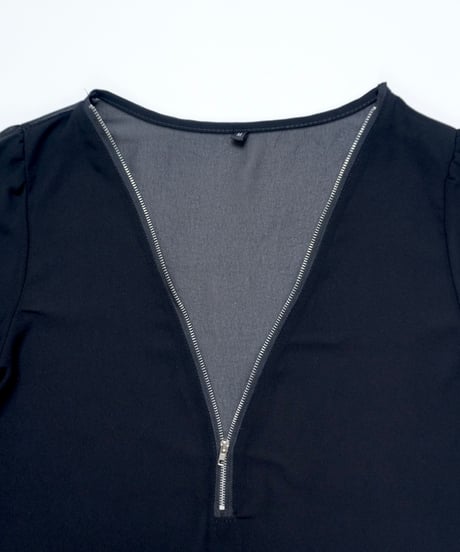 Sheer Half-Zip Top