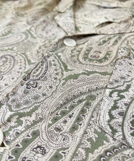 60s『ARROW』Paisley pattern pajama shirt