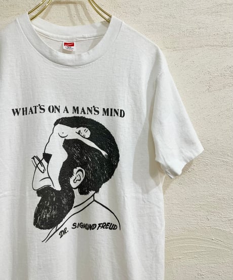 80s Hanes “WHAT’S ON A MAN’S MIND” 騙し絵Tシャツ / size M
