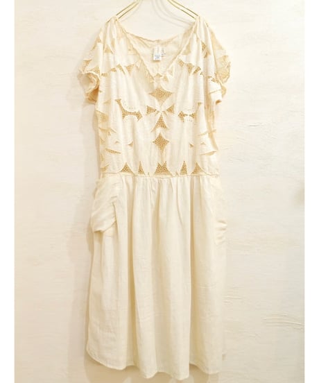 Cut Lace Cotton Dress