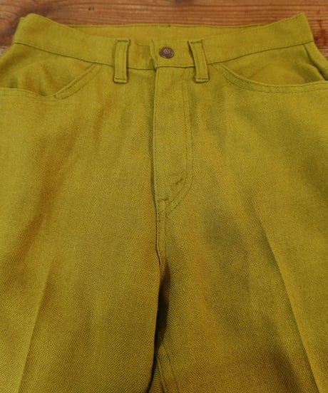 70s Olive color 『Levi's STA-PREST for gals』 "Big E" Pants