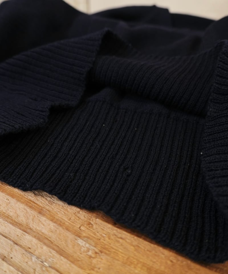 50-60s Vネック レタードセーター 紺×黄色 長リブ / size XL程度 | end