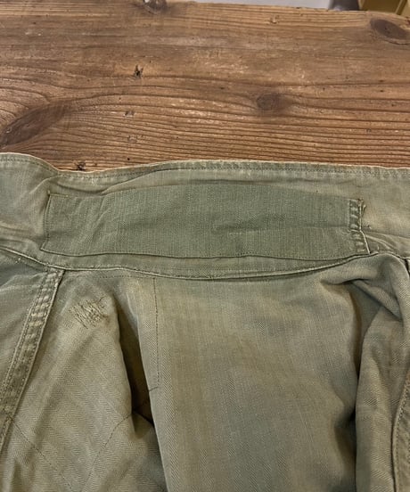 40-50s U.S.ARMY ヘリンボーンツイル ユーティリティシャツ / size S~M程度