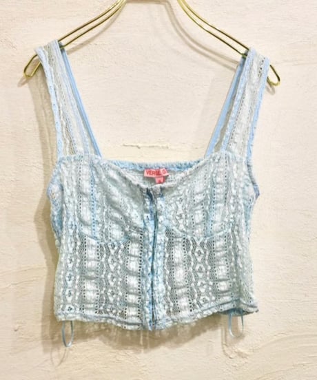 Pale Blue Lace Bustier