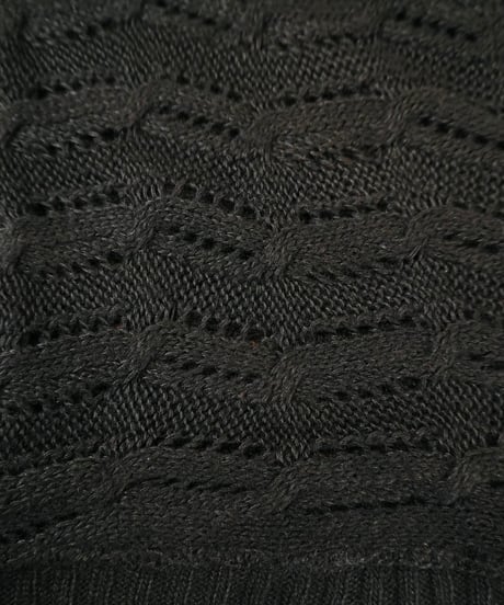 90s Openwork Short-sleeved Knit Dress