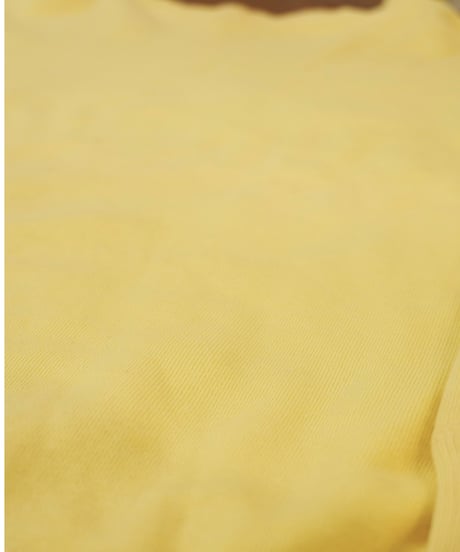 50-60s Yellow set-in sleeve plain sweatshirt
