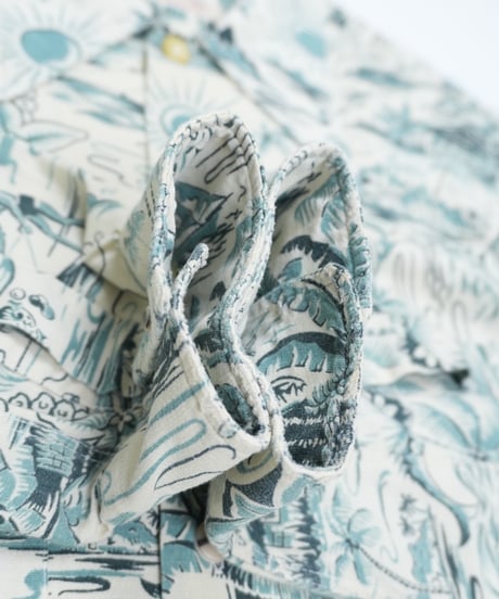 40s Long-sleeve Cotton Aloha Shirt