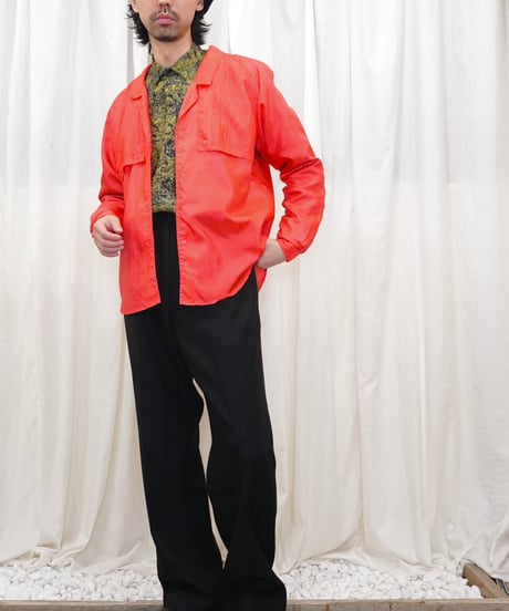 90s "Ashleigh Morgan" Jacket style sheer shirt