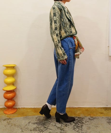 80s-90s Denim Tapered Easy Pants