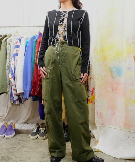 Center Lace-up top