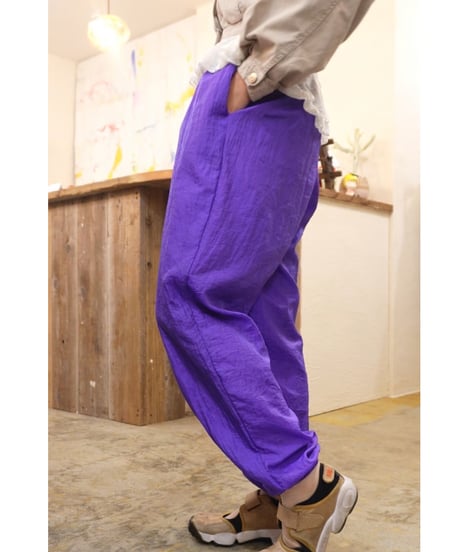 90s Purple Nylon Track Pants