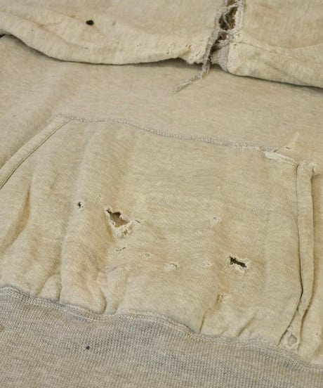 50s White x Gray Two-Tone Solid Double-Face Sweatshirt / size M程度