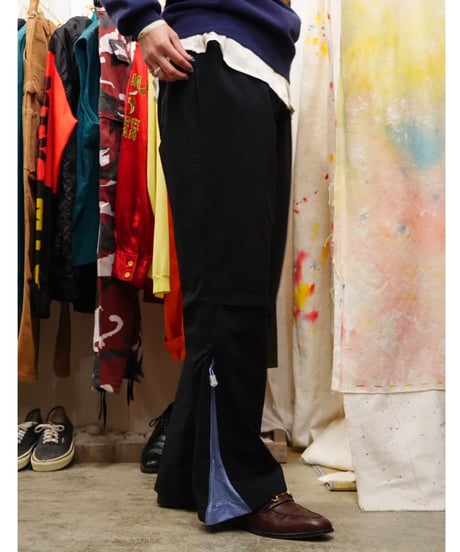 Side-open Modified Nylon Pants