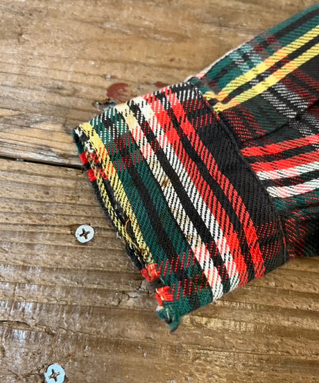 黒ベース 80s 『FIVE BROTHERS』　Flannel shirt "Made in USA" / size S