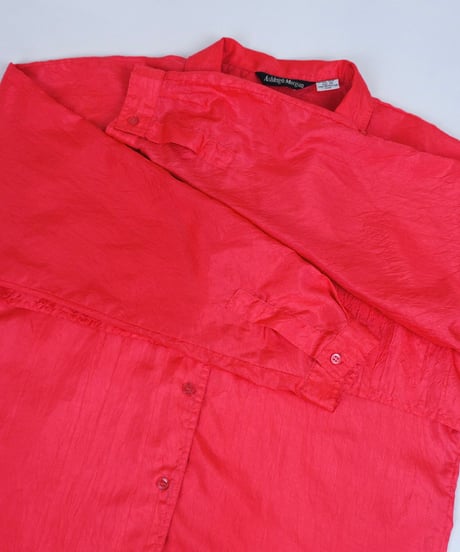 90s "Ashleigh Morgan" Jacket style sheer shirt