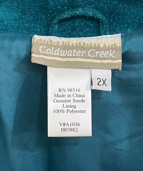 Turquoise blue Genuine Suede vest