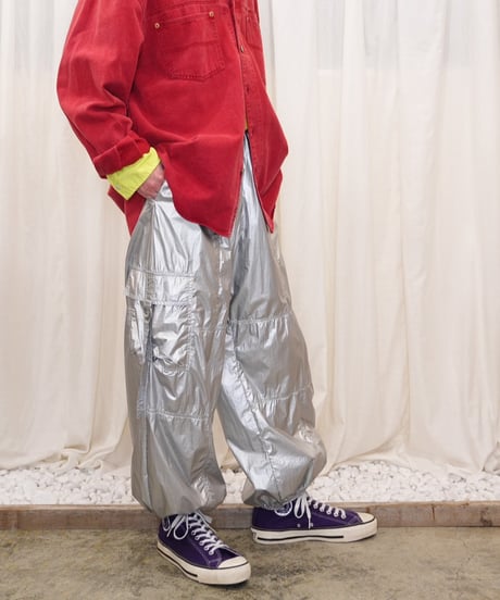 Y2K "Urban Outfitters" Silver Parachute Pants