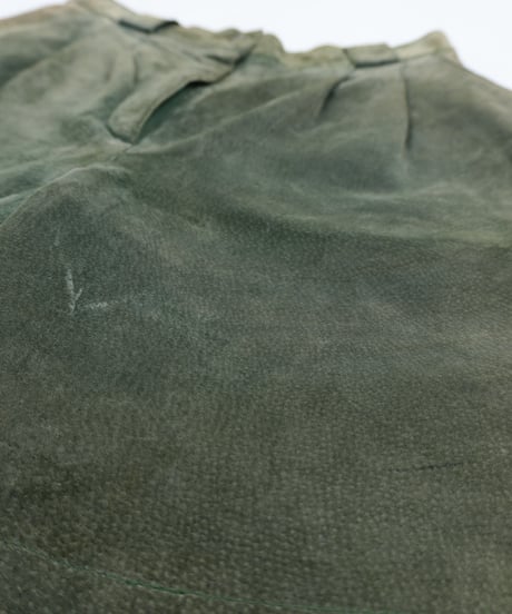 90s "FORENZA" real pig suede Two-pleat shorts