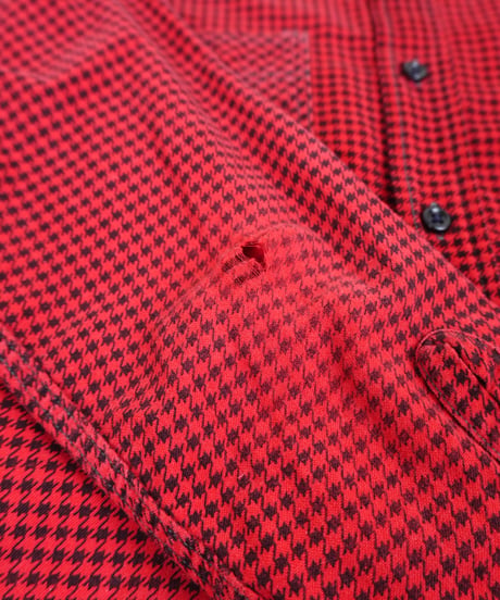 50s "BIG MIKE" Houndstooth printed flannel shirt Junk