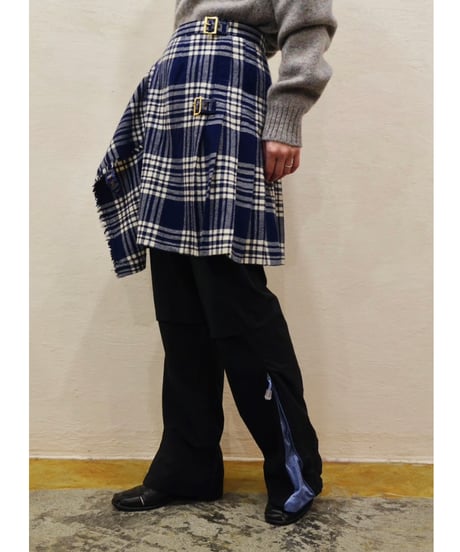 Wool Wrap Short Skirt