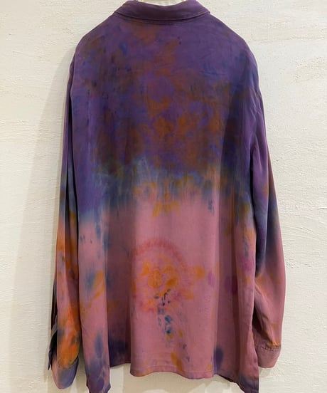90s 『CHICO’S DESIGN』 Tie-dye silk shirt