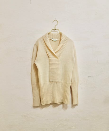 70s Shawl collar Knit