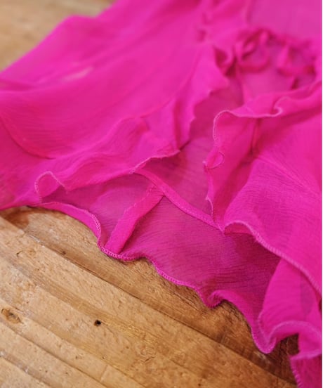 Vivid Pink Chiffon Bolero