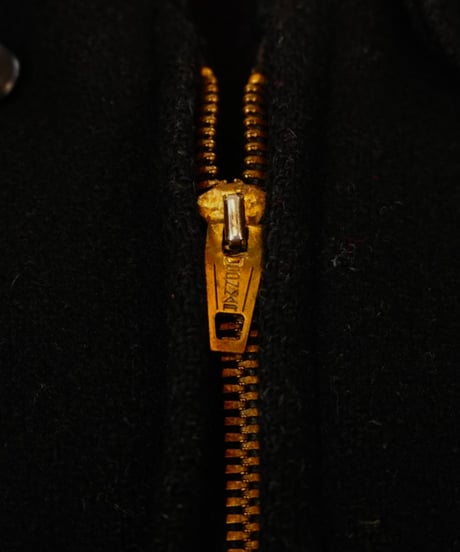 50-60s Black Wool Double zip Pharaoh Jacket