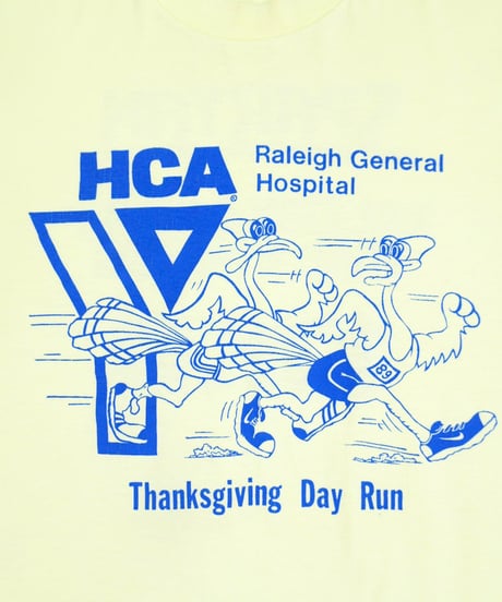 90s "HCA Thanksgiving Day Run" Printed T-shirt
