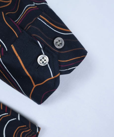 "Murano" All Over Print Tree Ring Pattern Shirt