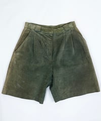 90s "FORENZA" real pig suede Two-pleat shorts