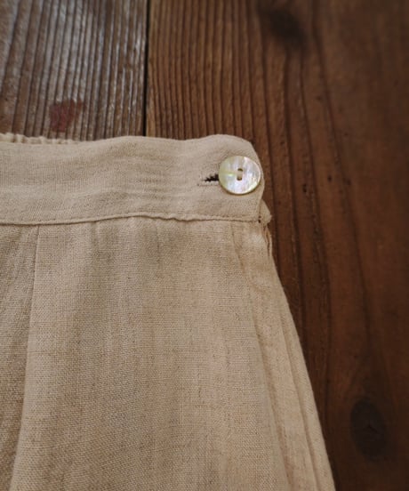 90s Linen Side Slit Skirt
