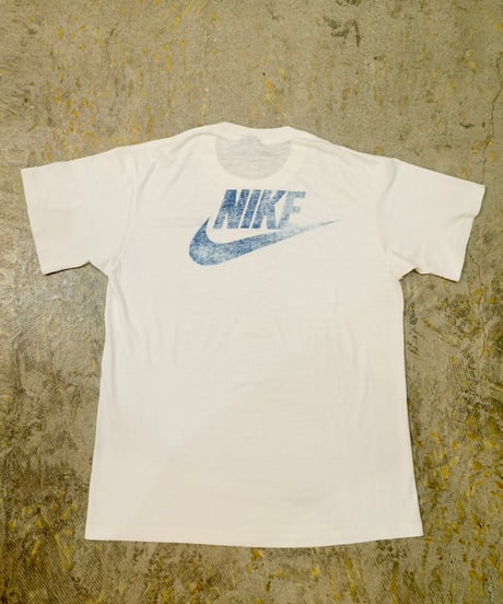 80s 『NIKE』 背面スウォッシュロゴ プリントTシャツ / size L