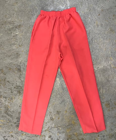 Pink polyester easy pants Made in USA